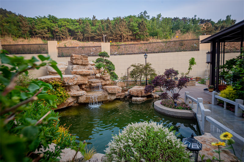 青島別墅景觀設(shè)計-融創(chuàng)悅山別墅庭院設(shè)計實景案例